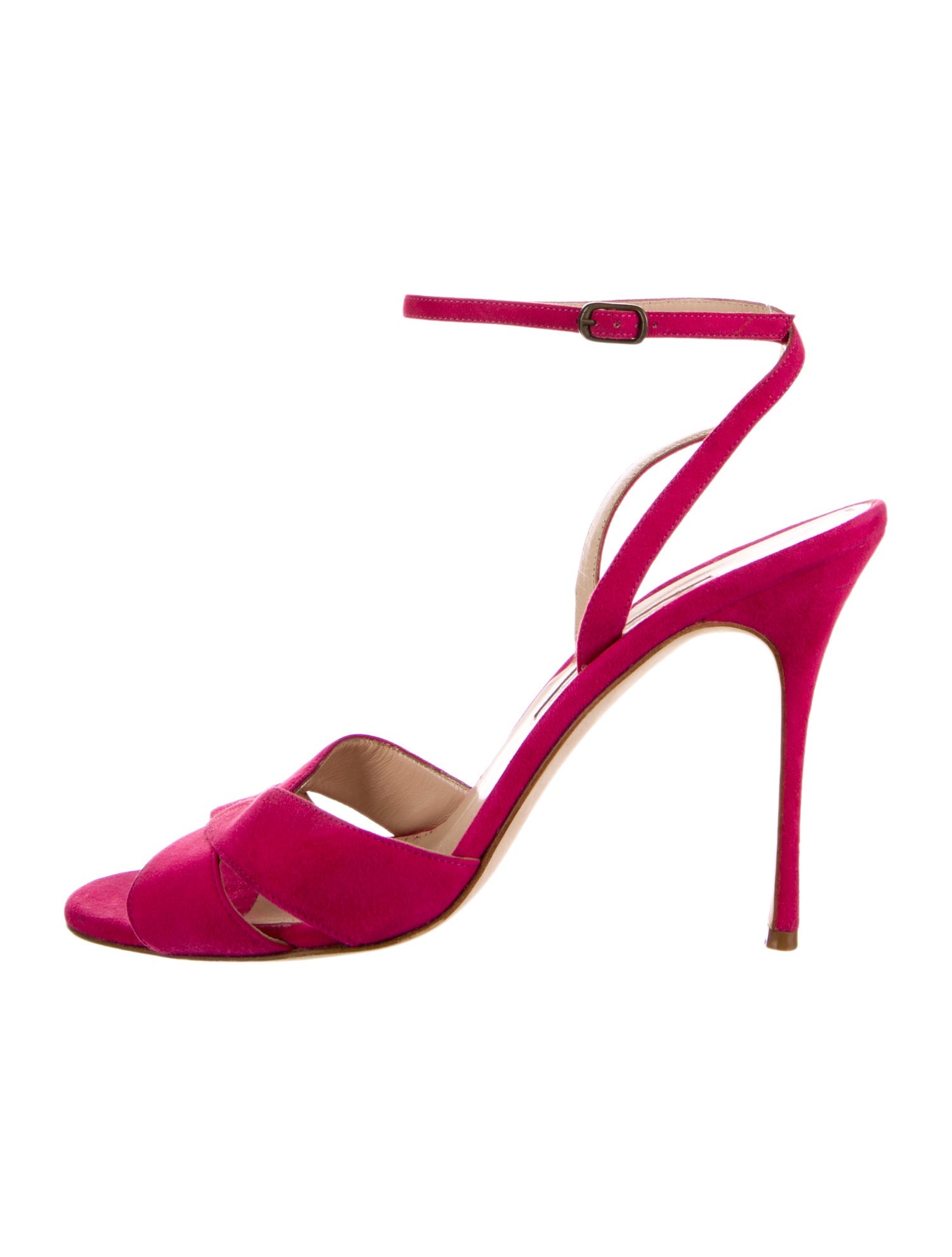 Manolo Blahnik Suede Slingback Sandals